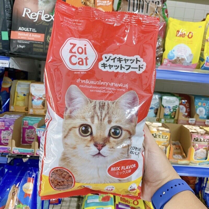 ZOI CAT gói 1kg - thức ăn hạt thơm ngon bổ dưỡng dành cho mèo từ 6 tháng tuổi trở lên, thương hiệu từ Thái Lan