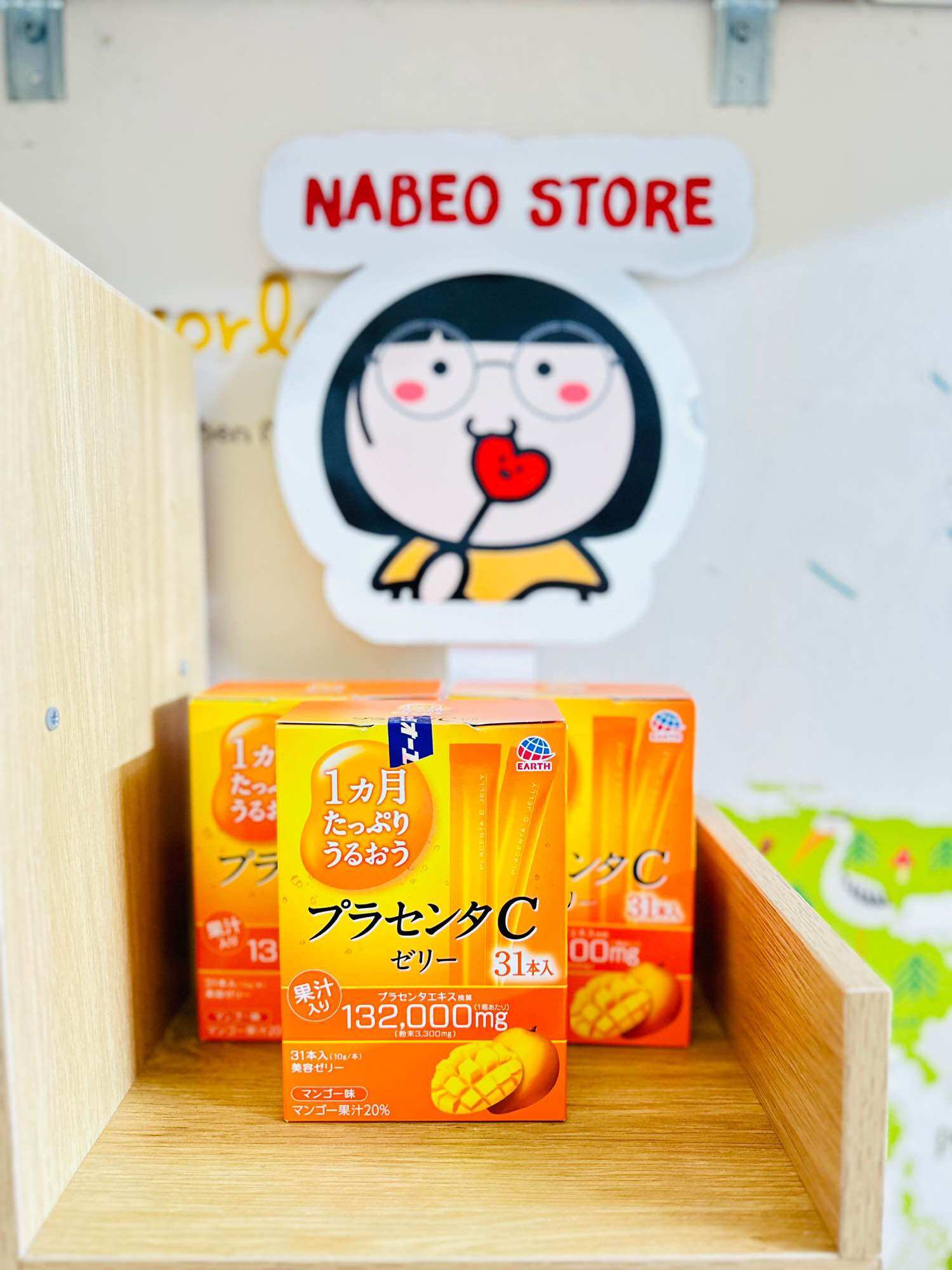 Thạch Collagen Nhật Bản Placenta Vitamin C Jelly vị xoài-
