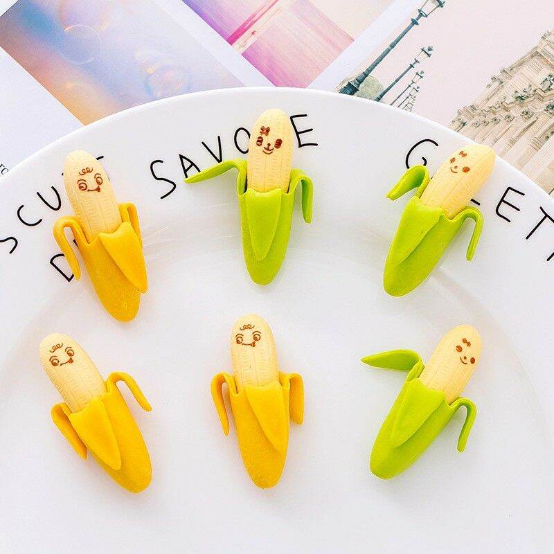 1 set (gồm 2 cái) gôm (tẩy) hình quả chuối vui vẻ
