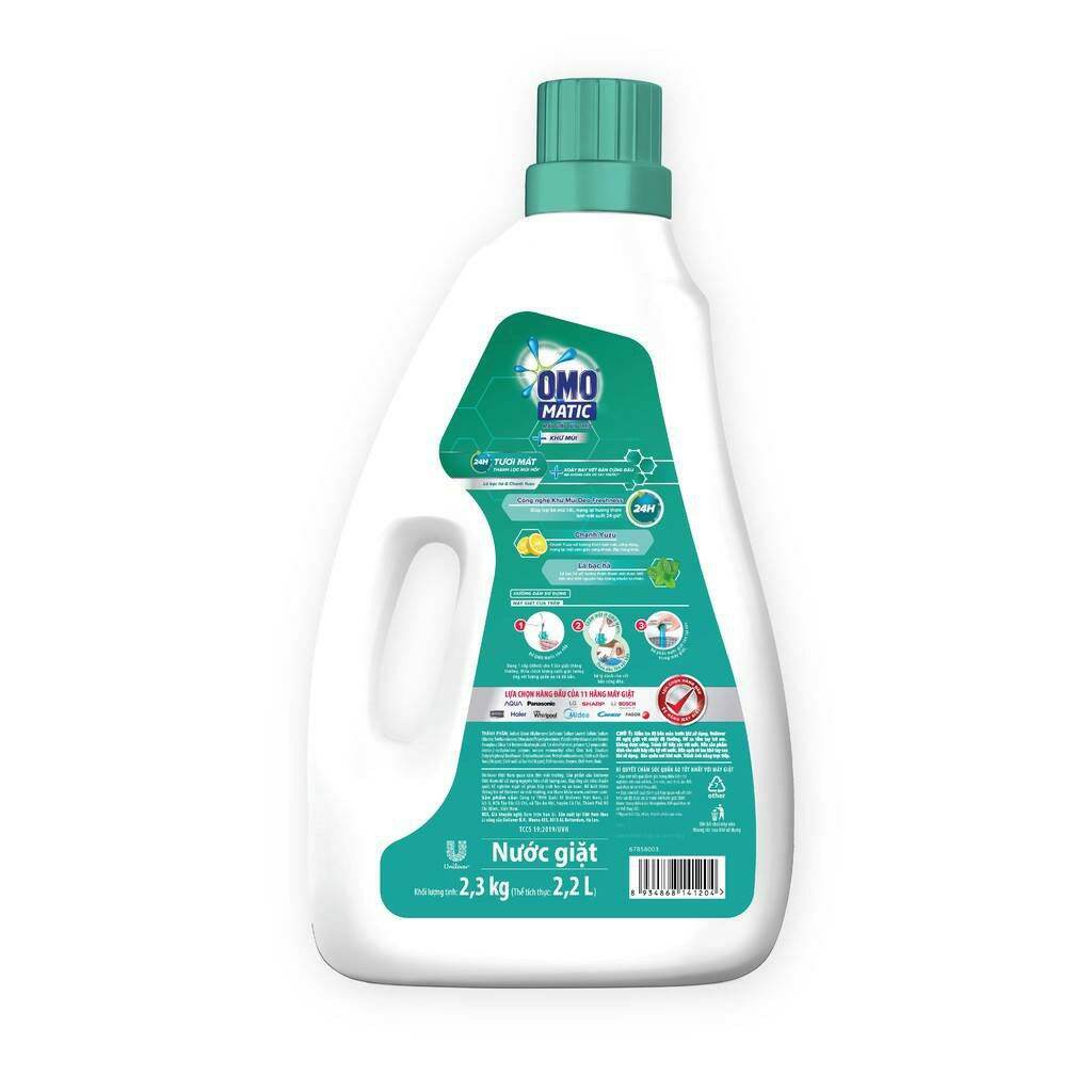 Nước giặt OMO Matic Khử mùi 2,3Kg