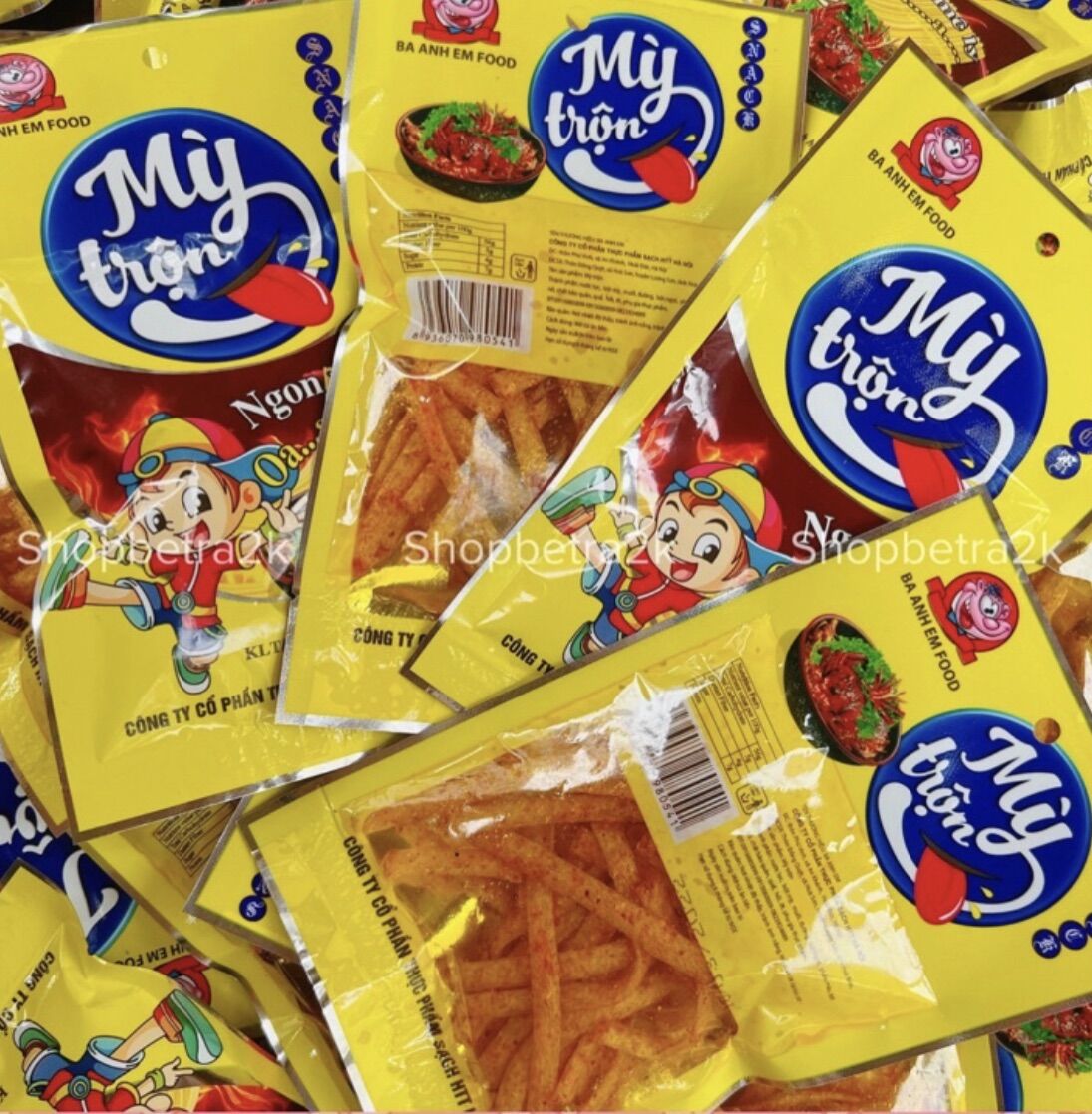 Snack mỳ trộn , mỳ trộn thơm cay , đồ ăn vặt tuổi thơ