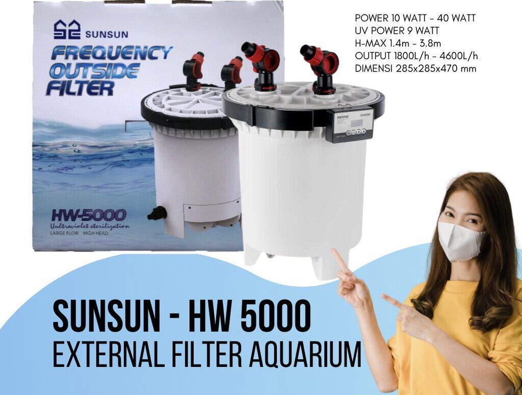 Lọc thùng hw 5000L/1H.(lọc chuyên dụng hồ cá,hồ thuỷ sinh lớn).