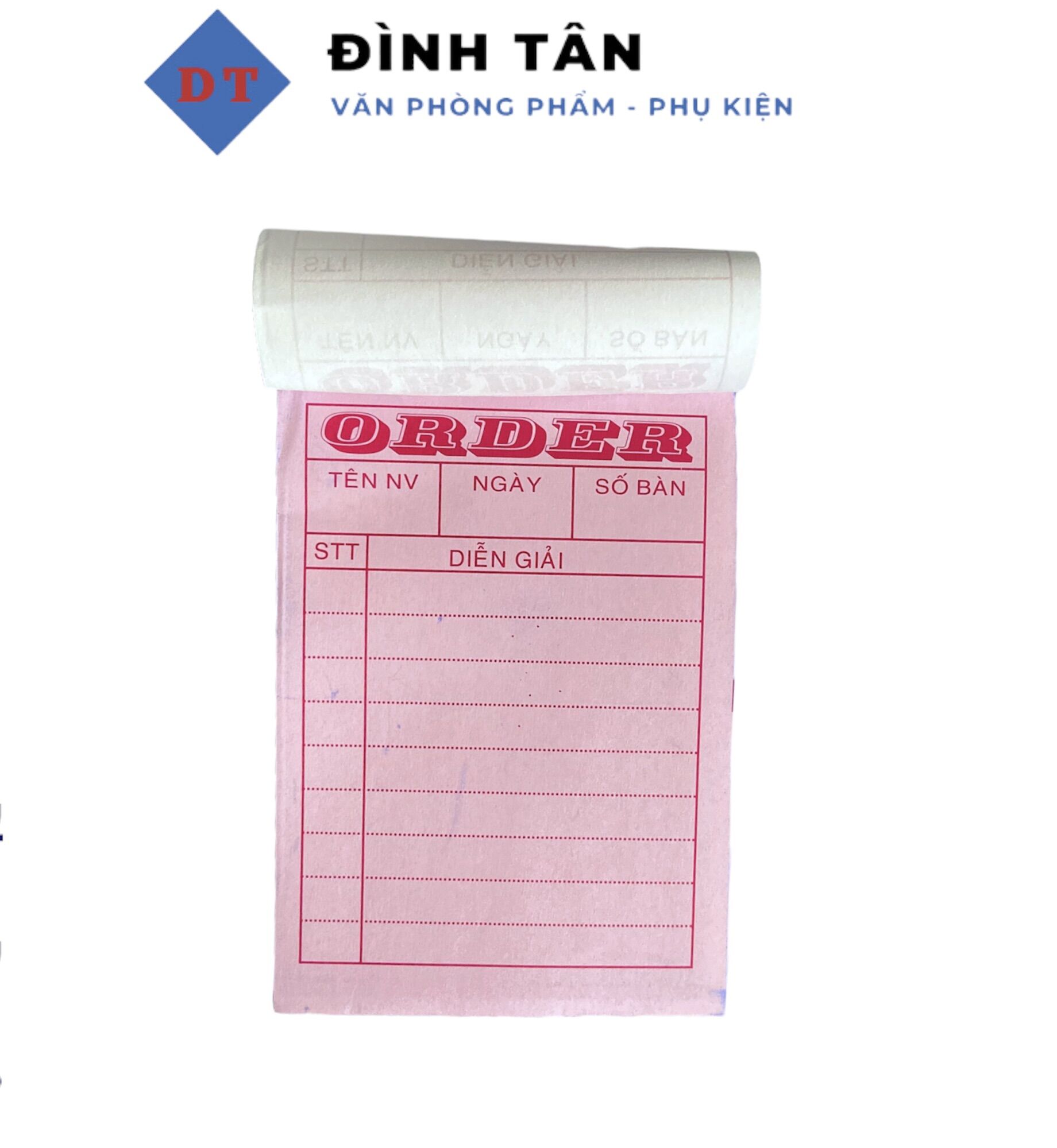 Combo 10 Cùi Xé Order 2 Liên Có Chữ KT 7x10cm