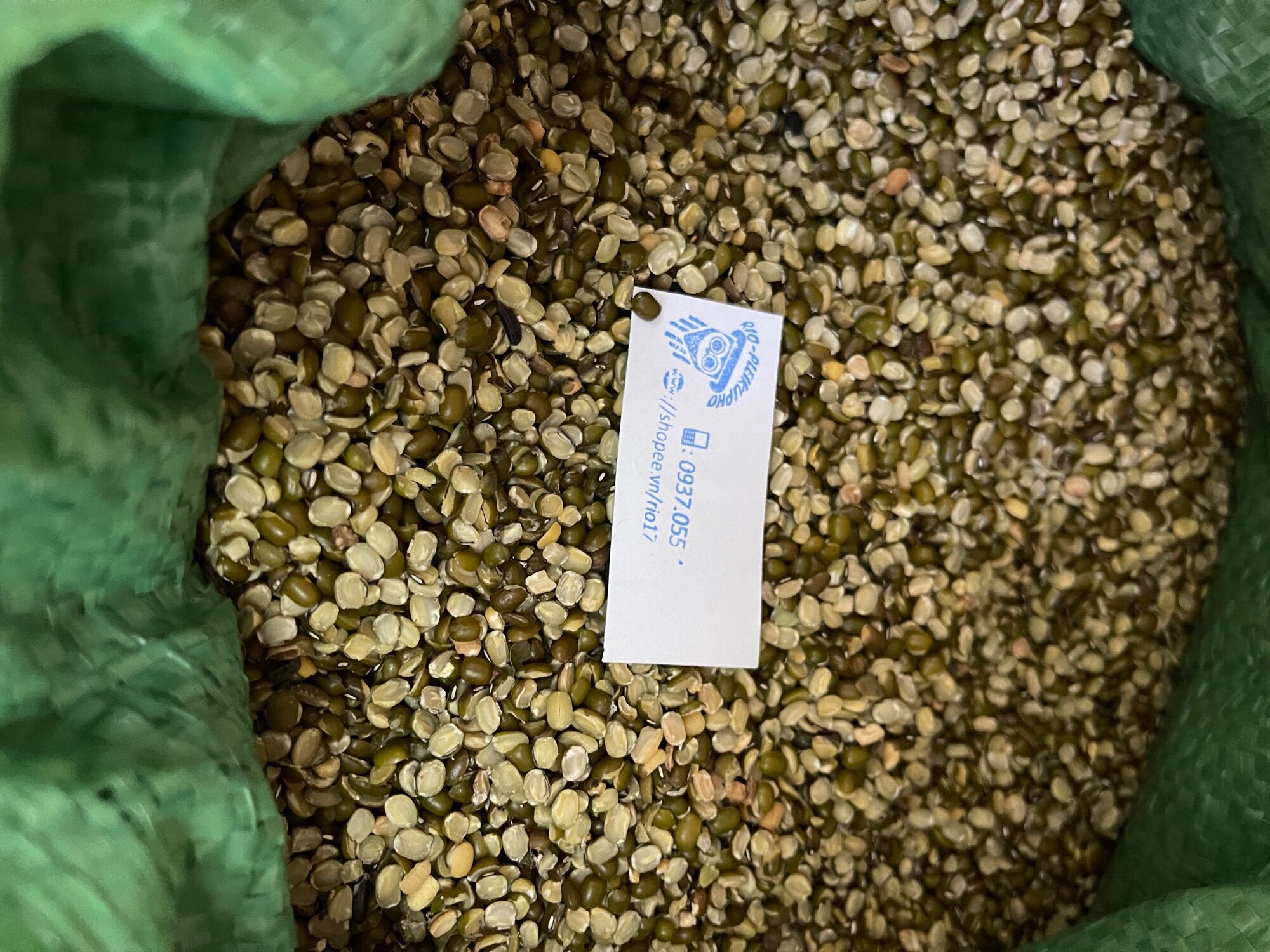 500gr đậu xanh cà đôi vỏ