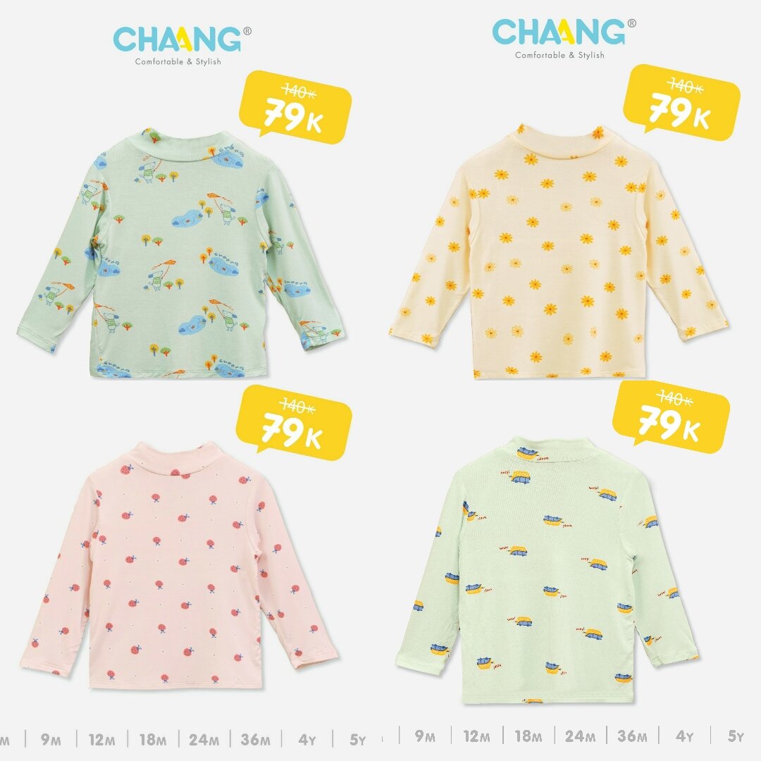 Chaang Áo giữ nhiệt dài tay cổ lọ 3cm