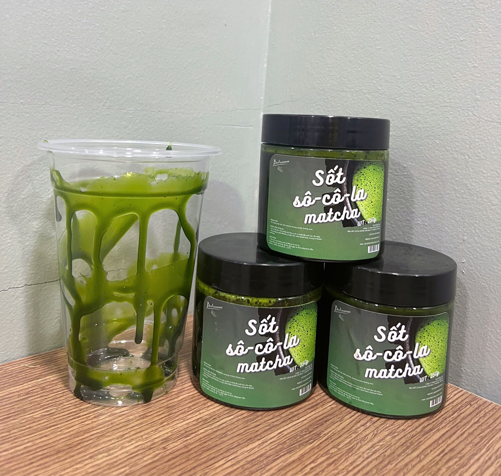 Khoai Tím , matcha , socola dạng sốt phết thành ly