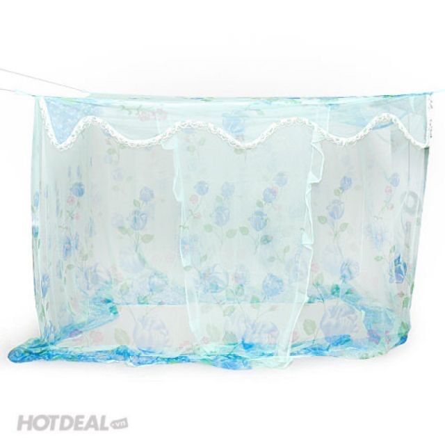 Mùng ngủ in bông có cửa 1m8x 2m
