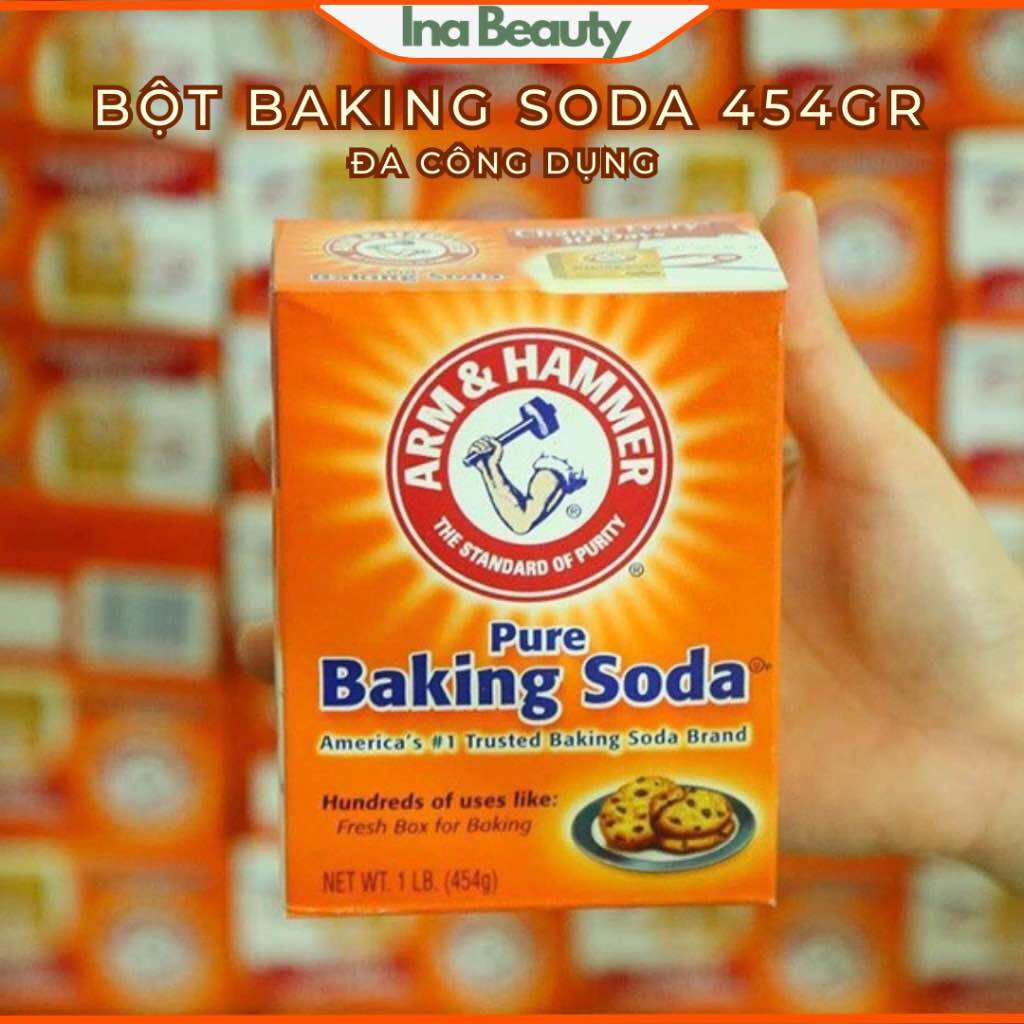 Bột nở bột Baking Soda Hammer đa công dụng làm bánh, trắng răng, chất tẩy trắng quần áo 454g