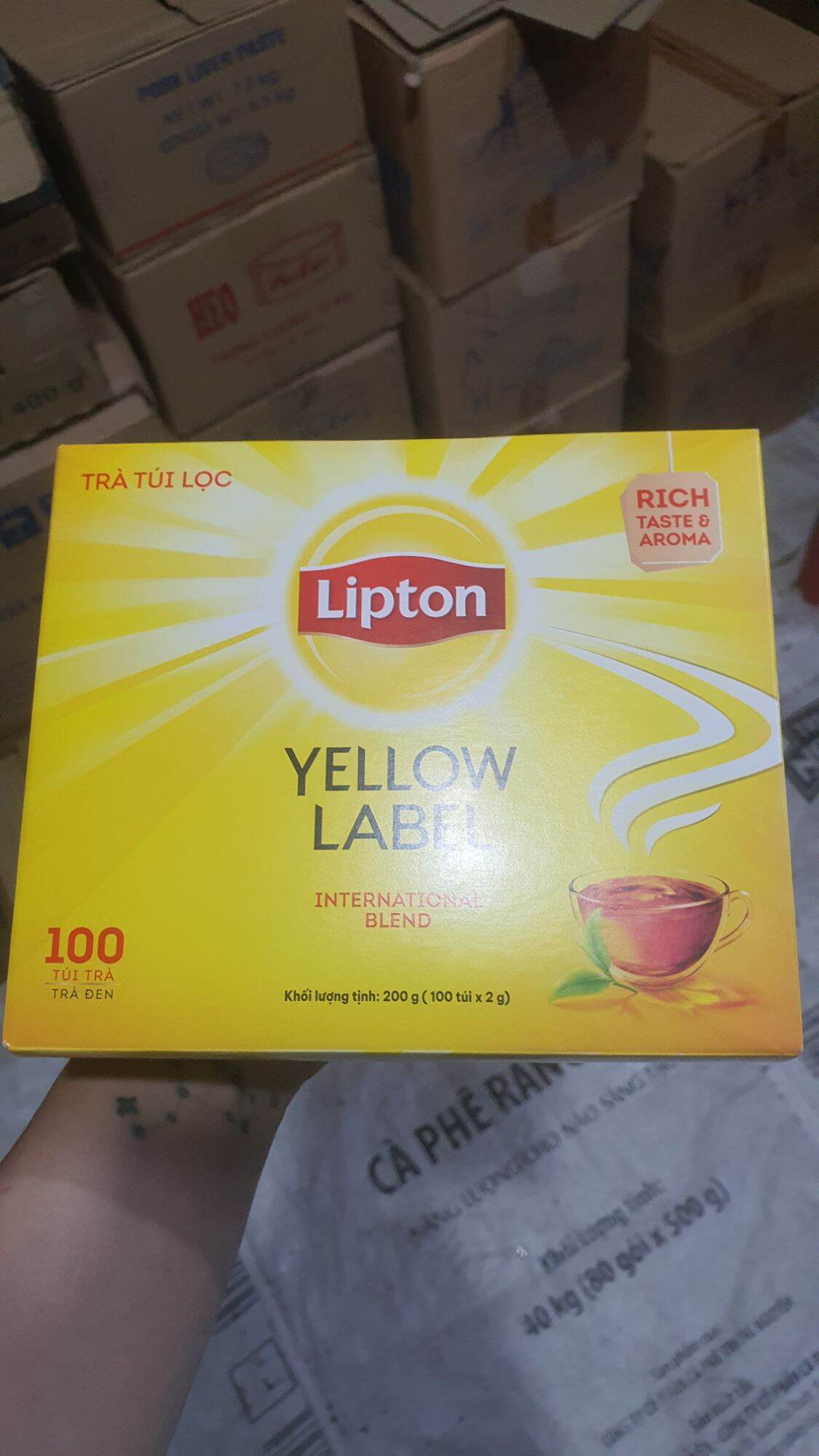 Trà lipton túi lọc 100 gói (hàng công ty VN)