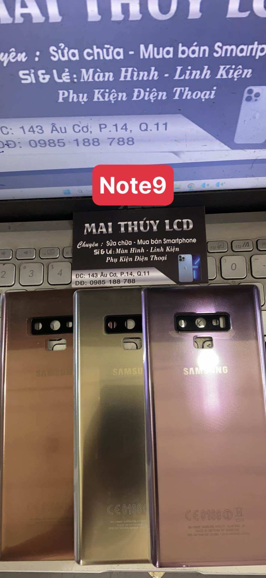Lưng + kính cam samsung note 9