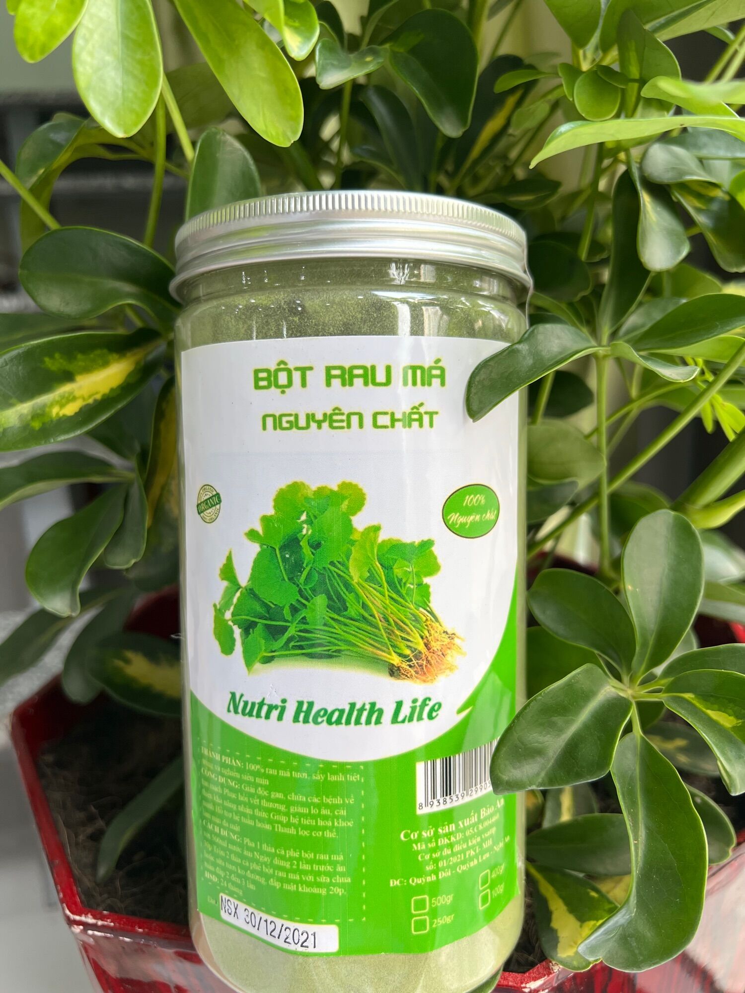 Bột rau má sấy lạnh nguyên chất 500gr