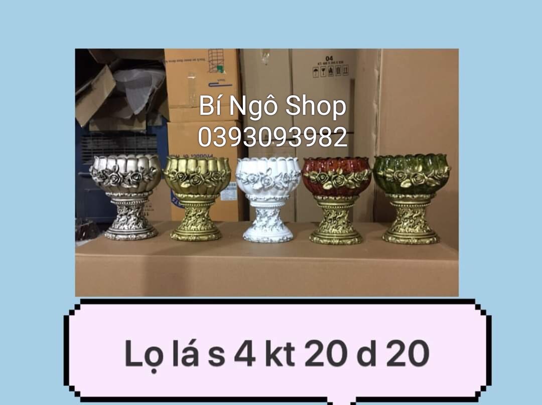 Bình hoa composite lọ lá số 4 c20cm r20cm