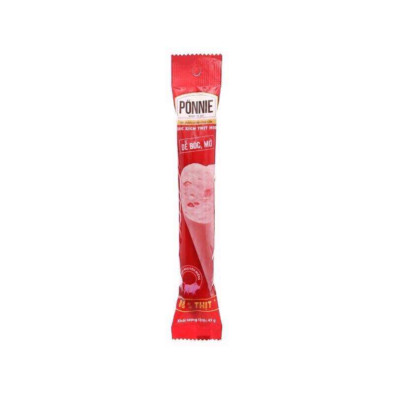 Xúc Xích Ponnie Thịt Heo 88% (Hộp 12 Cây)