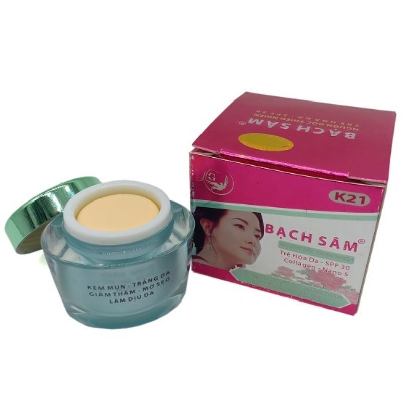 Kem Mụn - Trắng Da - Giảm Thâm - Mờ Sẹo Bạch Sâm K21