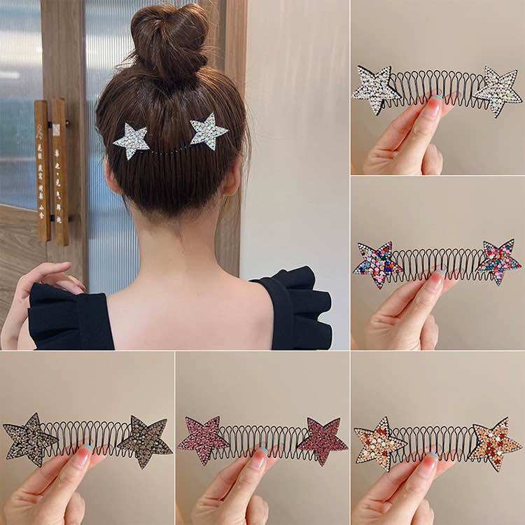 Lược cài tóc con hình ngôi sao đính đá cho nữ