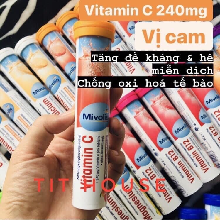 Viên C sủi Mivolis Đức ống 20 viên