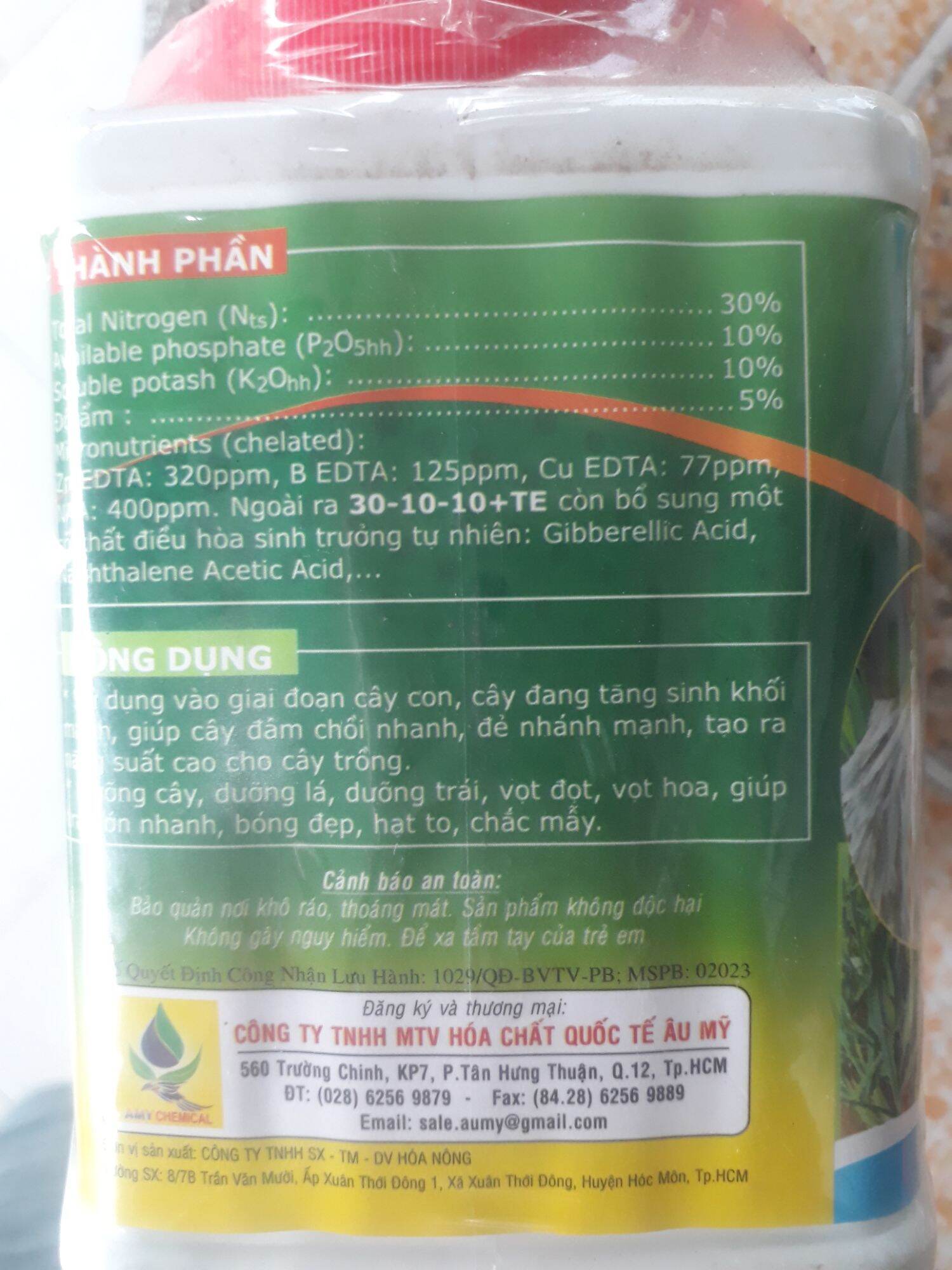 phân bón lá cao cấp 30 10 10 hộp 565gram
