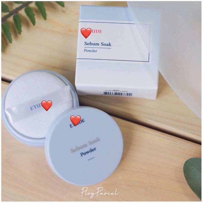 Phấn phủ dạng bột không màu, kiềm dầu hiệu quả etu d3house sebum soak powder