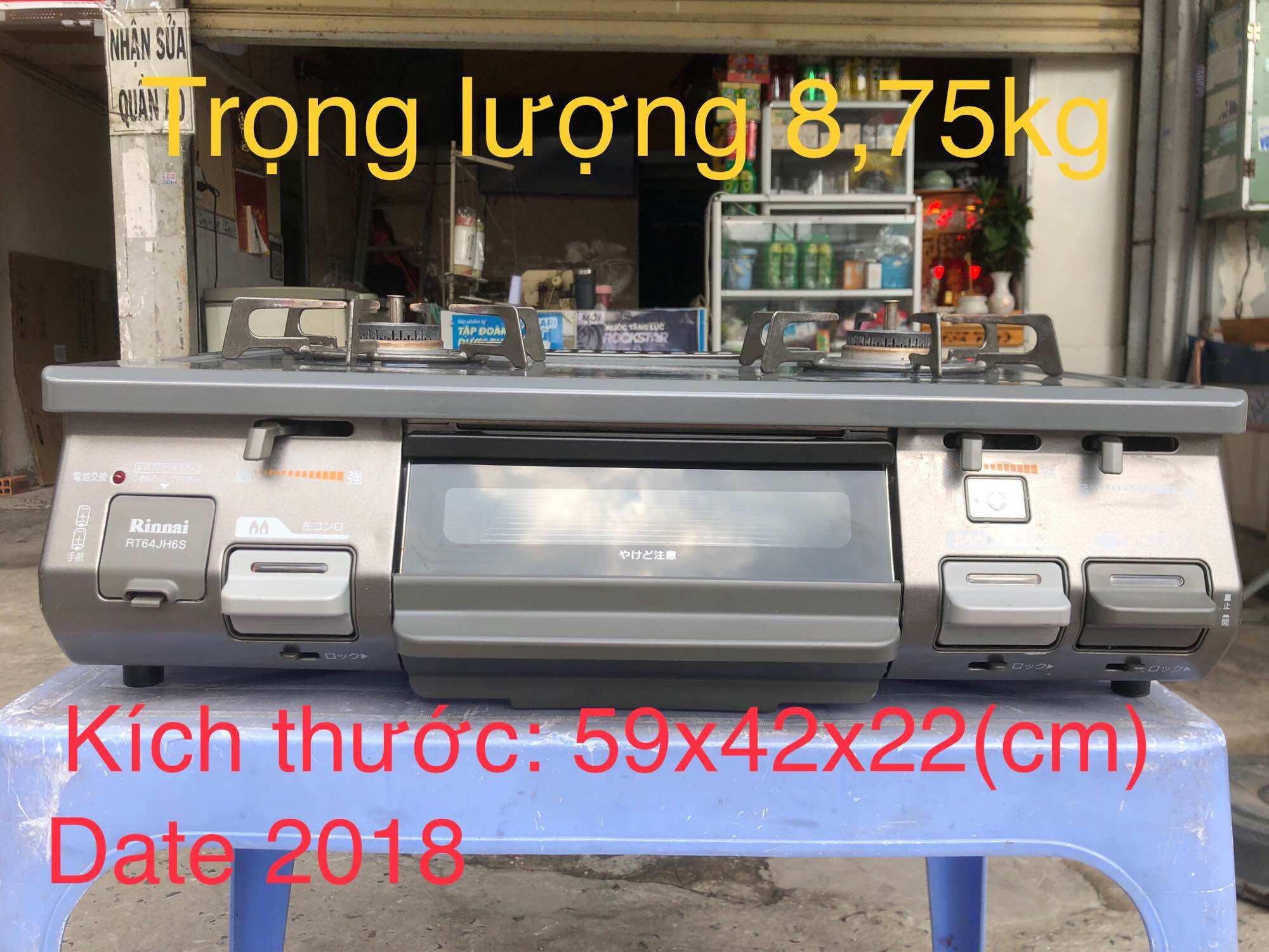 Bếp ga nội địa nhật rinnai rt64jhs-r đã qua sử dụng.