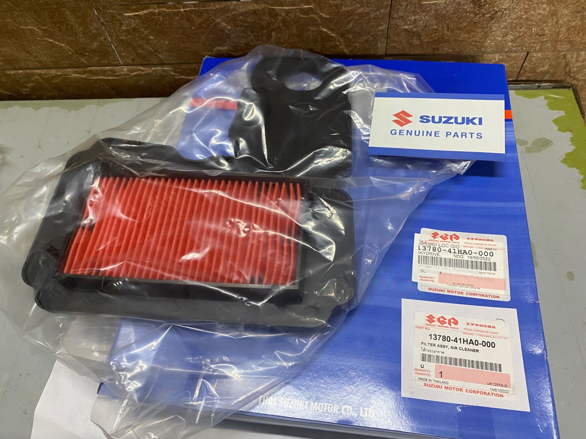 Lọc gió skydrive 125 suzuki chính hãng