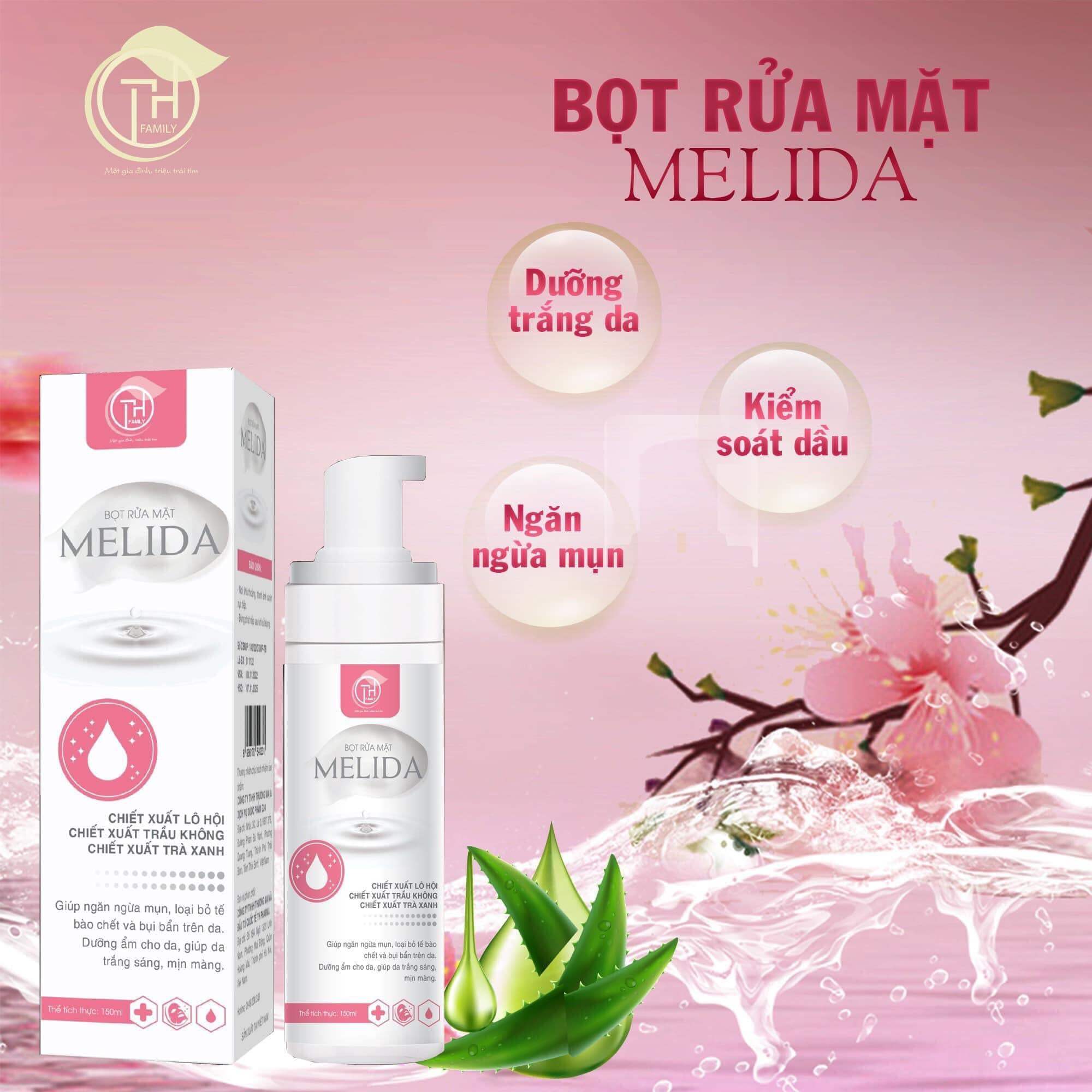 Bọt rửa mặt - Melida – Chiết xuất thảo mộc - Lọ 150ml