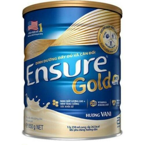 Sữa bột Ensure Gold 400g và 850g hương vani, vani ít ngọt, lúa mạch, cà phê