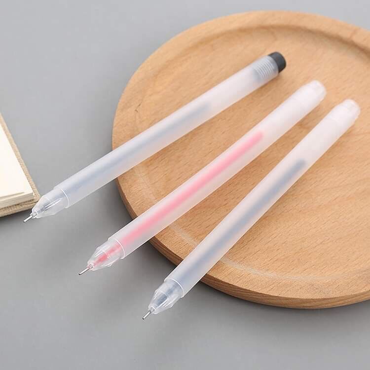 Combo Bút bi nước văn phòng mực gel 0.5mm mực đều nét chữ đẹp màu xanh đỏ đen Bút bi gel Bút mực gel Bút gel