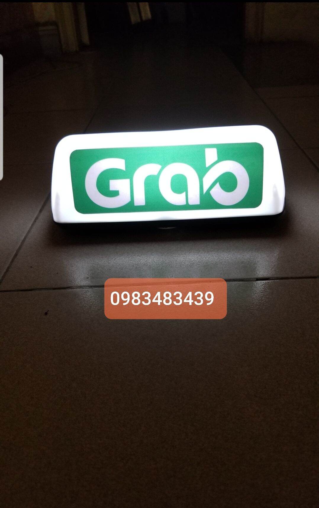 Đèn mào taxi Grab sạc pin nam châm