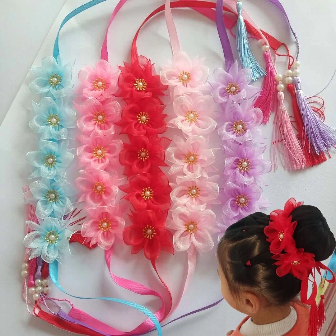 Dây cột tóc hoa xinh