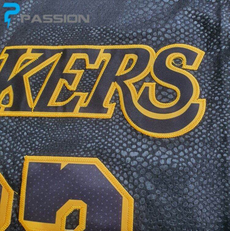 Áo bóng rổ LAKERS thêu cao cấp NBA13 (Đen)