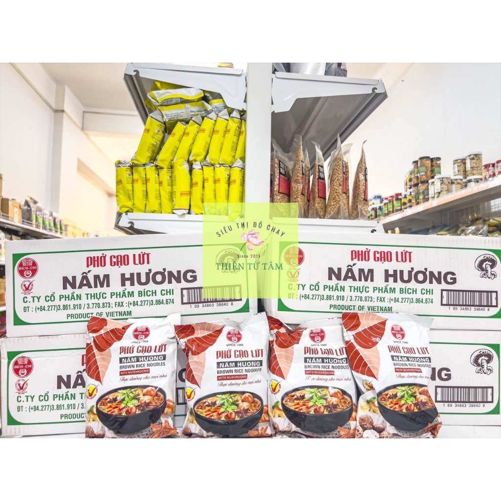 Phở gạo lứt bích chi nước dùng ngọt thanh từ nấm hương thùng 30 gói