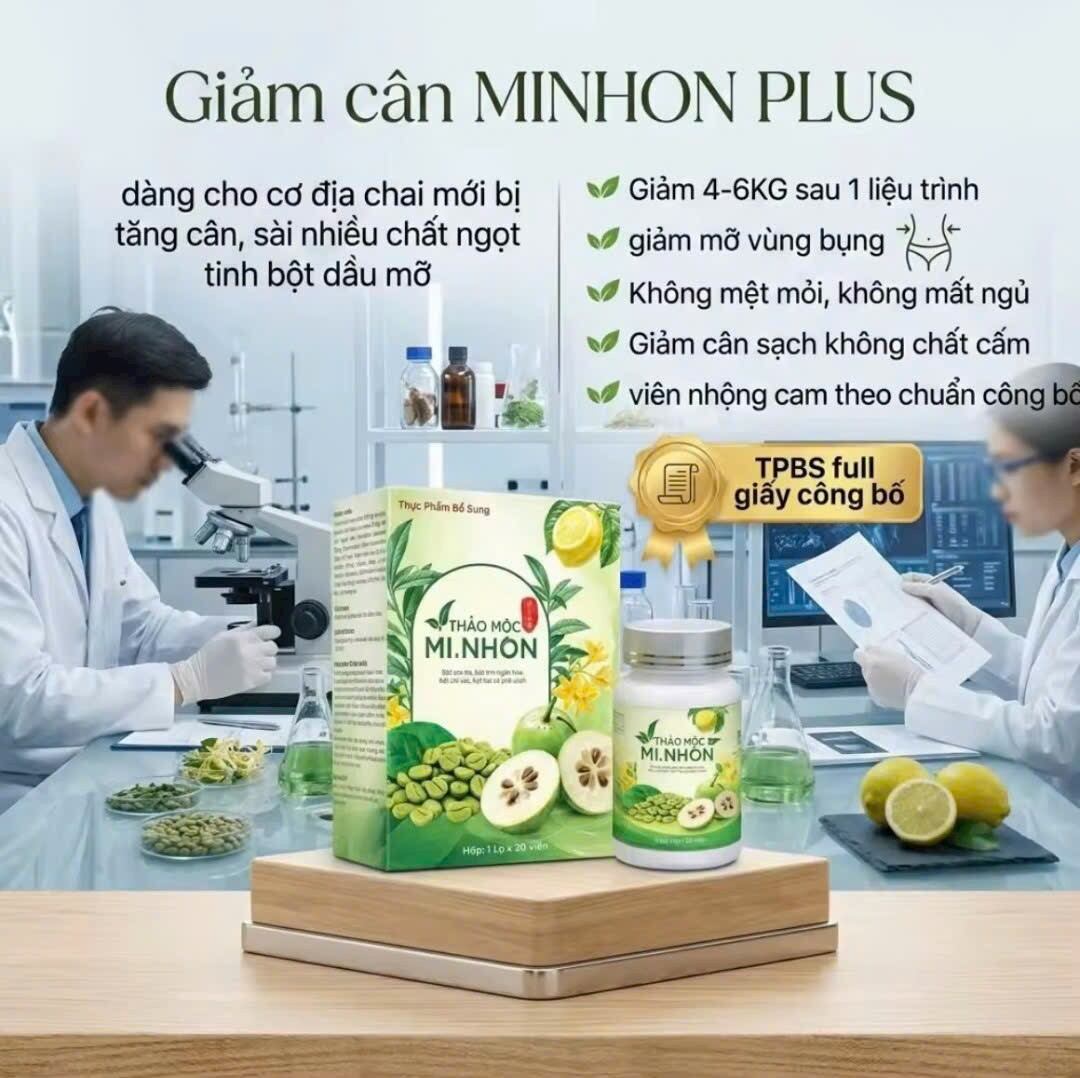 ( Tách Lẻ 15 Ngày)PHIÊN BẢN CẢI TIẾN DÒNG Sản Phẩm Giảm Cân MI.NHON Thay Thế Mẫu GIẢM CÂN TIẾN HẠNH CŨ ,Dành Cho Cơ Địa Mới Bị Tăng Cân,Cải Thiện Vóc Dáng