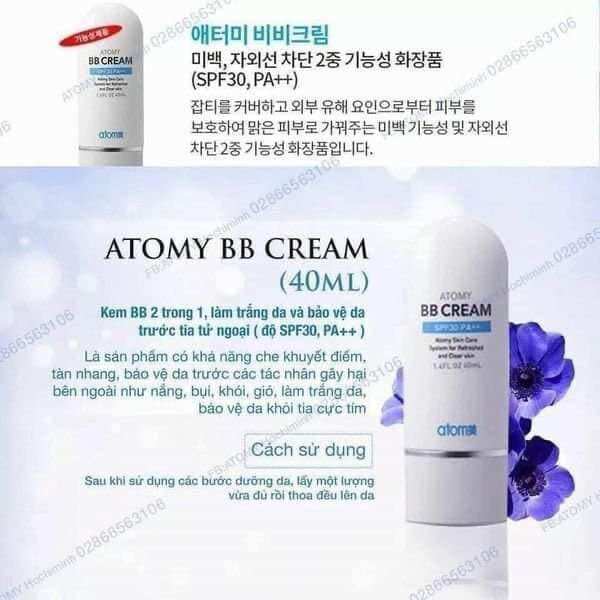 Bb cream kem nền atomy