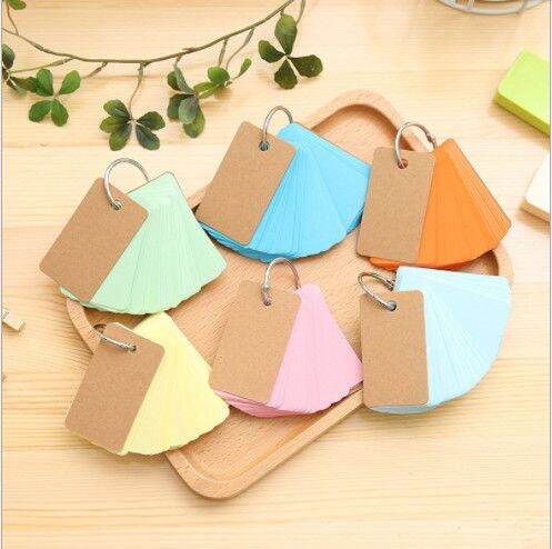 Bộ Flashcard học từ vựng 100 tờ (4*7 cm) - Nhiều màu