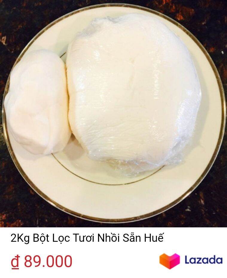 2kg  Bột Lọc Tươi Nhồi Sẵn( đặc sản Huế)
