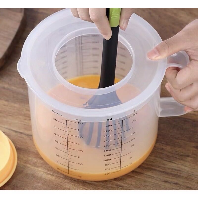 Ca nhựa đánh trứng có nắp 2,5L