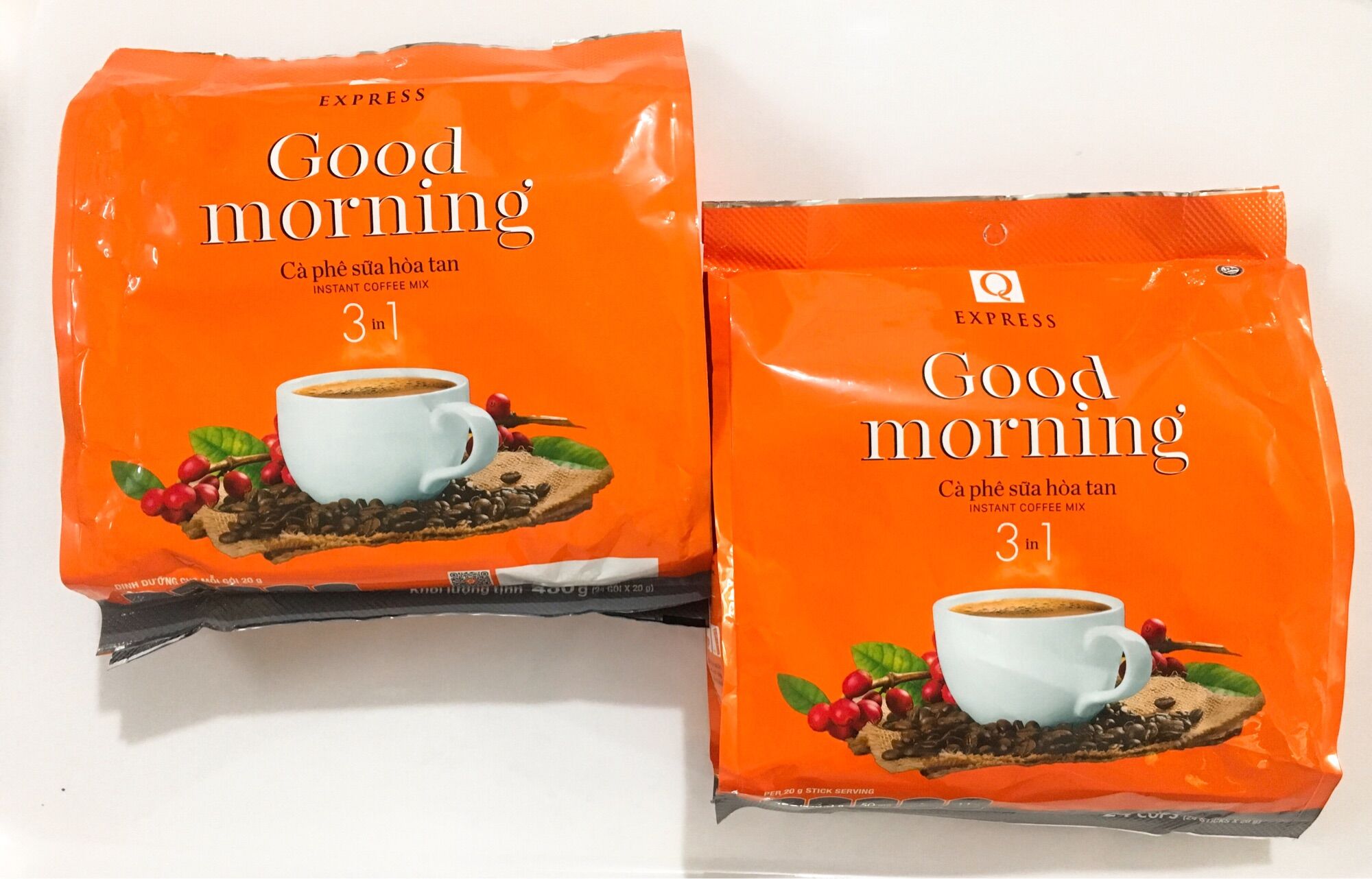 Combo 2 túi Cà Phê Sữa Good Morning Trần Quang 24 gói - 20g
