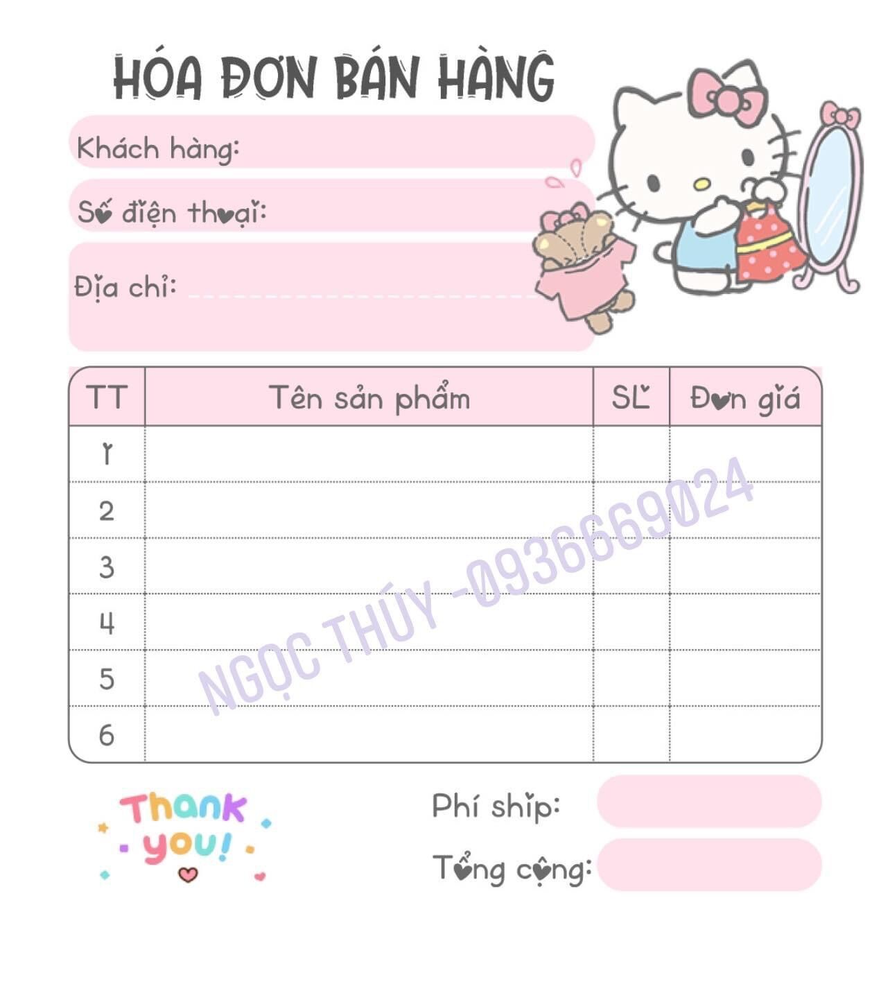 BILL HOÁ ĐƠN MINI ( 1 CUỐN - 2 LIÊN)