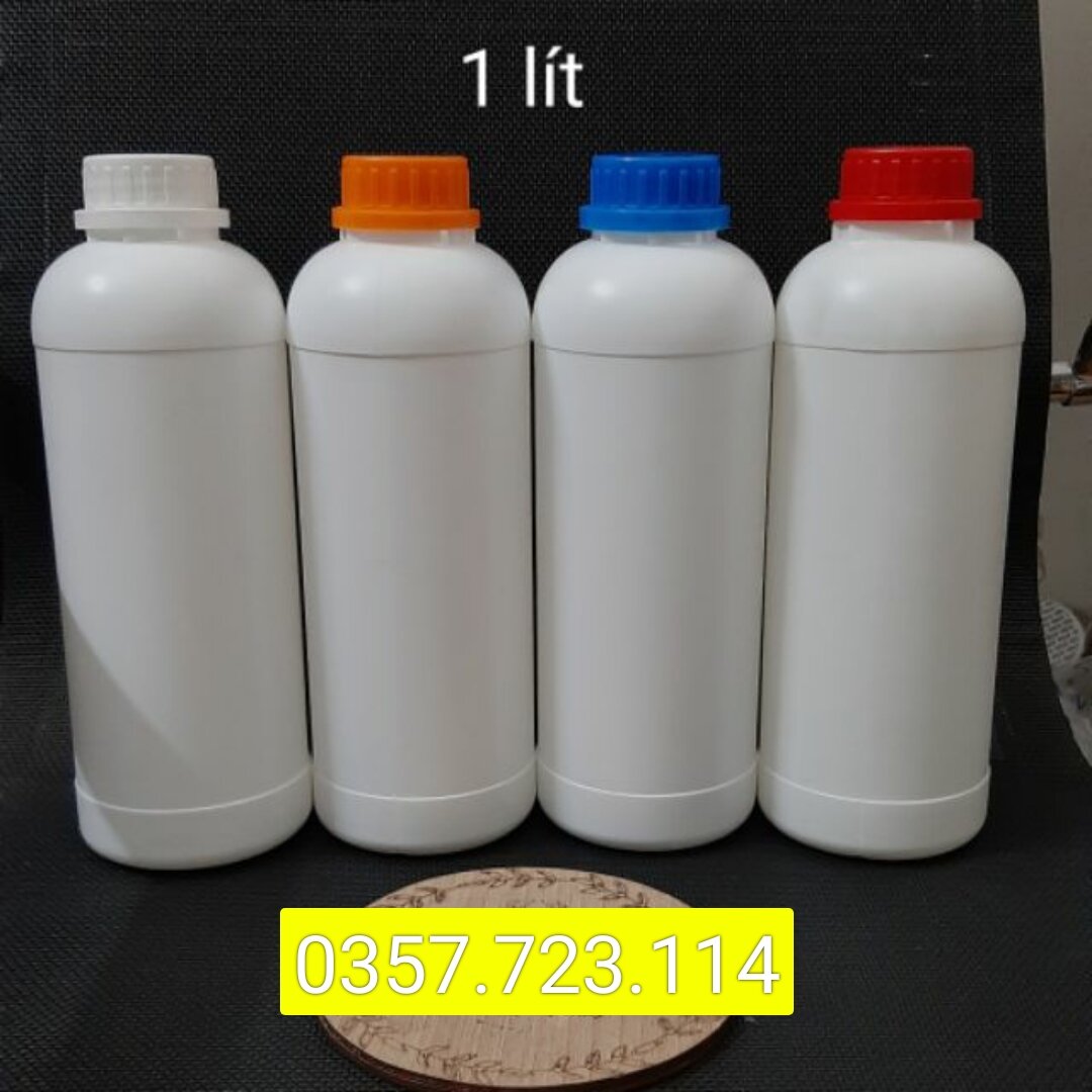 Chai nhựa trắng nắp vặn 1 lít HDPE