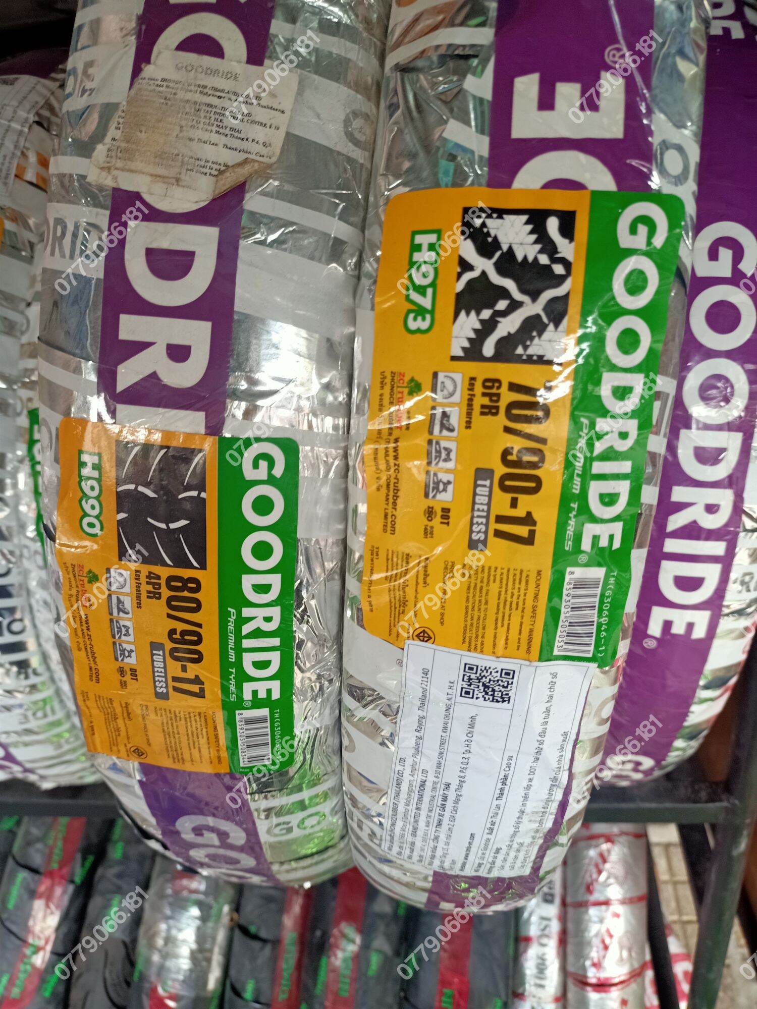 VỎ LỐP GOODRIDE H973 SIZE 70/90-17 VÀ 80/90-17 GẮN CÁC DÒNG XE WAVE SIRIUS EXCITER WINNER SONIC RAIDER SATRIA