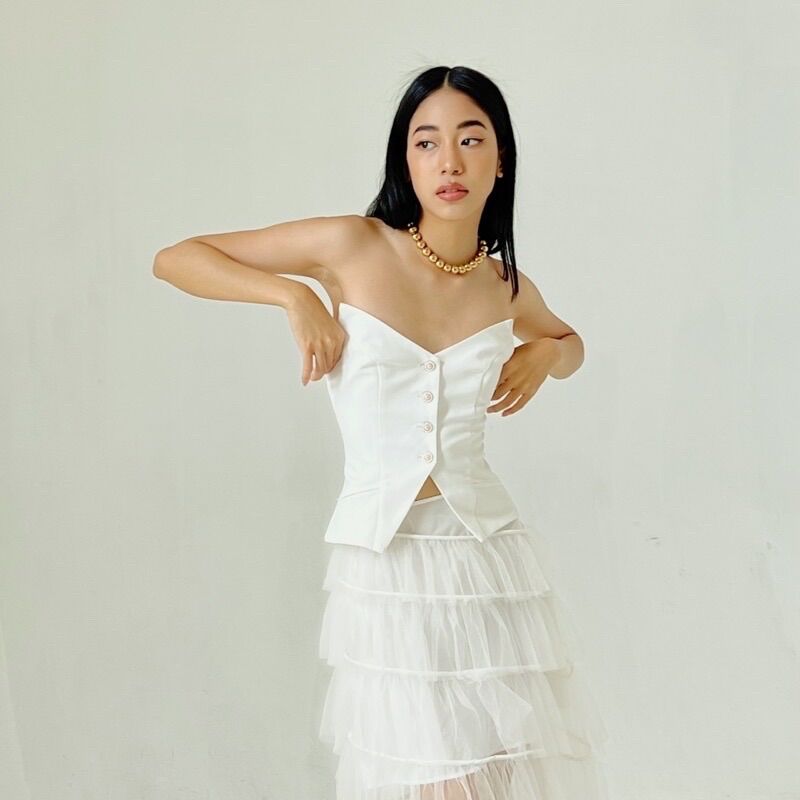 Nudieye - chân váy lưới denis tulle skirt