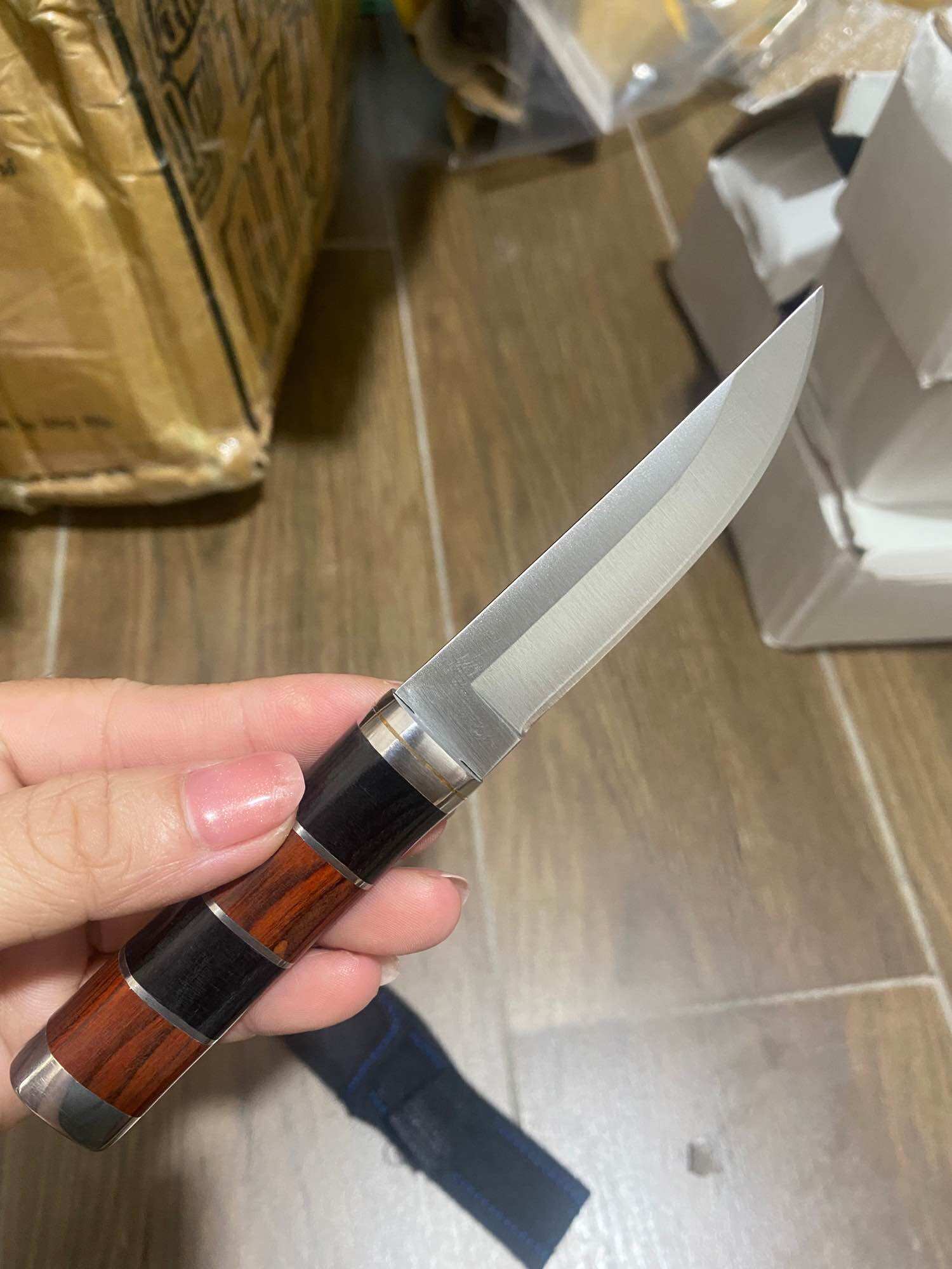 Dao gọt hoa quả mini có bao đựng, dài 16cm