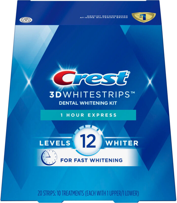 [HCM]Set 10 miếng dán răng Crest 3D White 1 Hour Express (Fullbox-10 ngày)