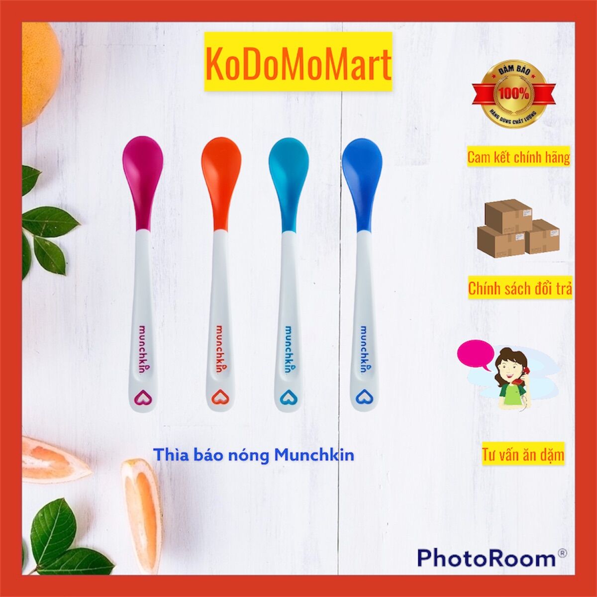 Thìa ăn dặm báo nóng Munchkin