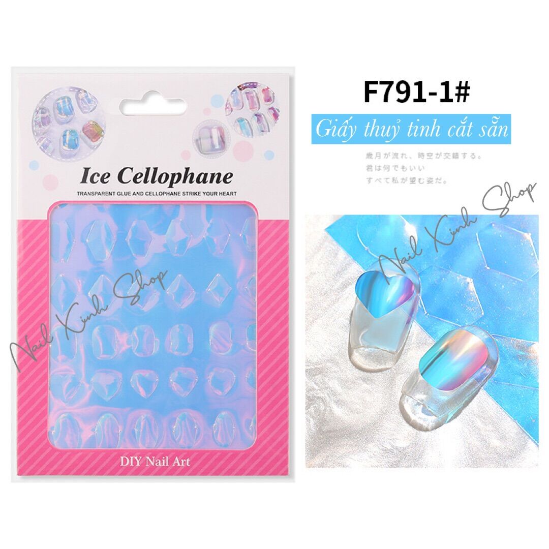 Giấy thuỷ tinh cắt sẵn làm nail