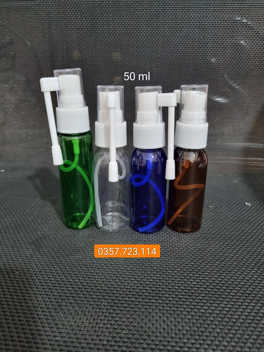 Chai nhựa pet 50ml đầu xịt quay 360