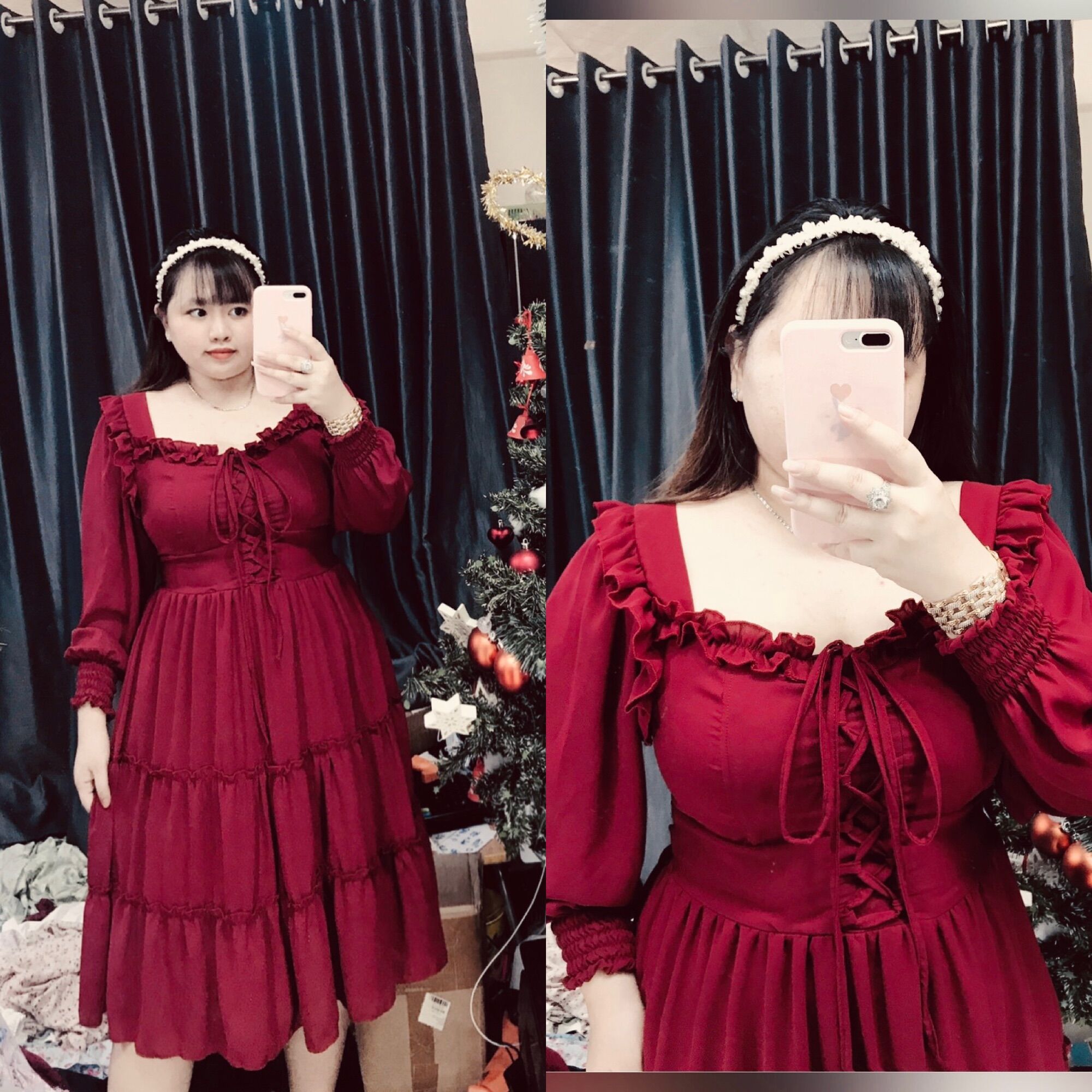 [Bigsize 60-85kg] Đầm đan dây