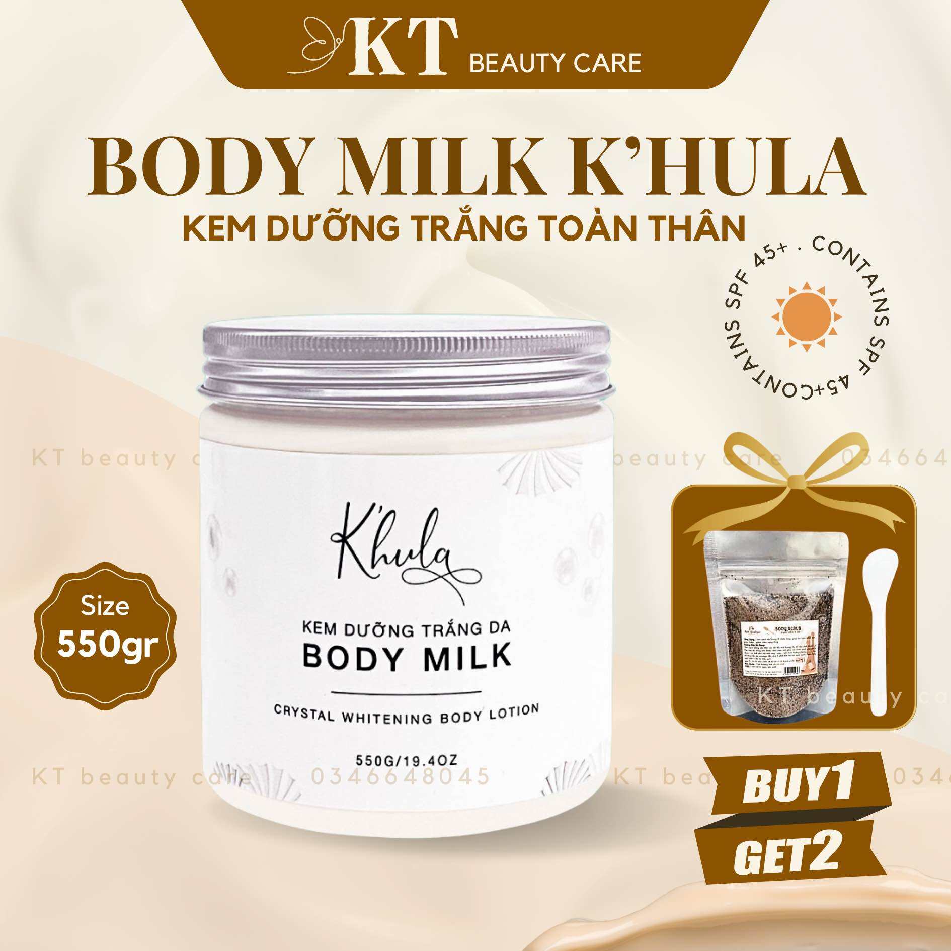 KEM BODY MILK K’HULA SIZE 550gr / dưỡng trắng bật tone sau 7 ngày / dưỡng trắng mạnh dưỡng siêu trắng toàn thân / FREESHIP MAX