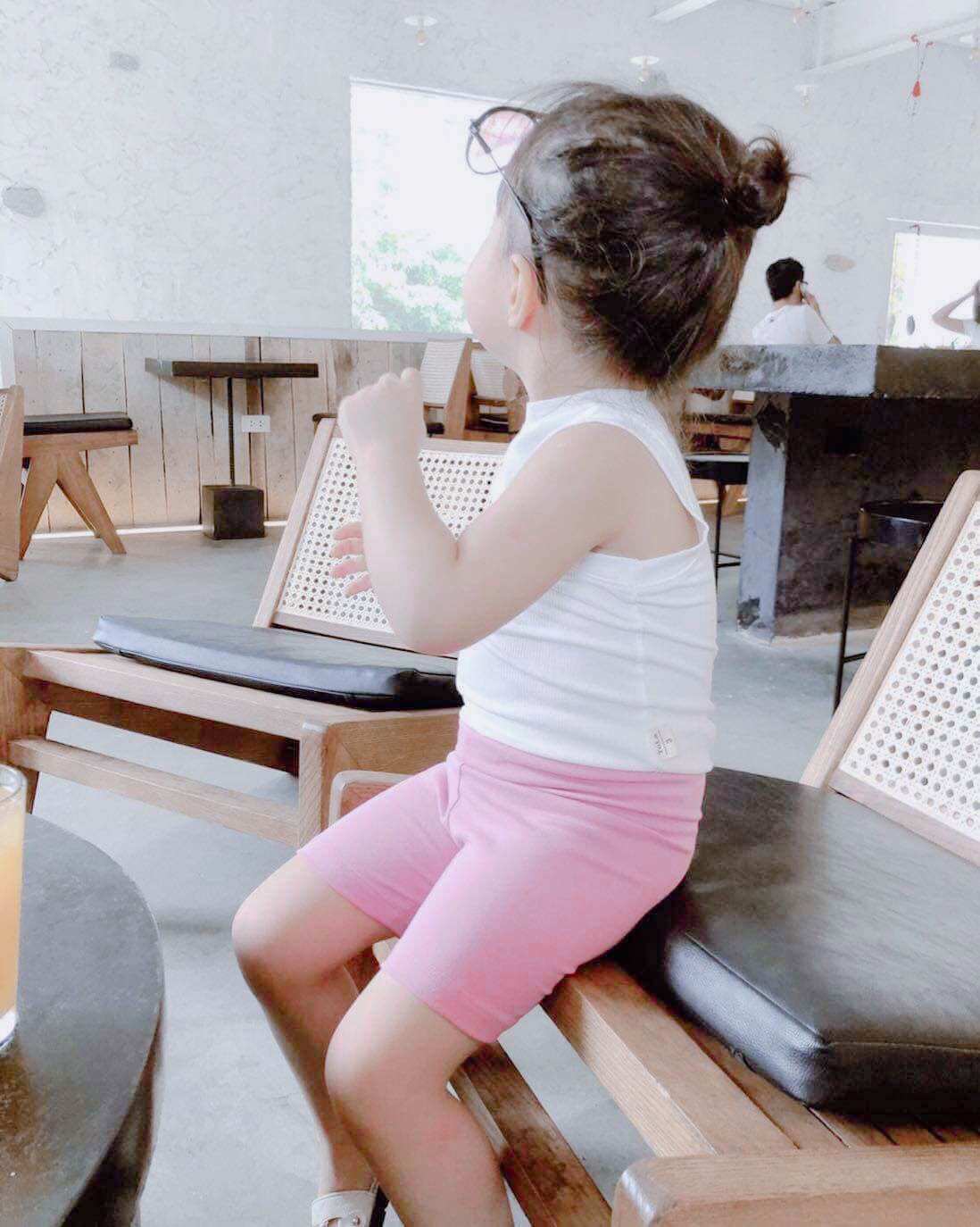 Quần legging lửng cotton bé gái