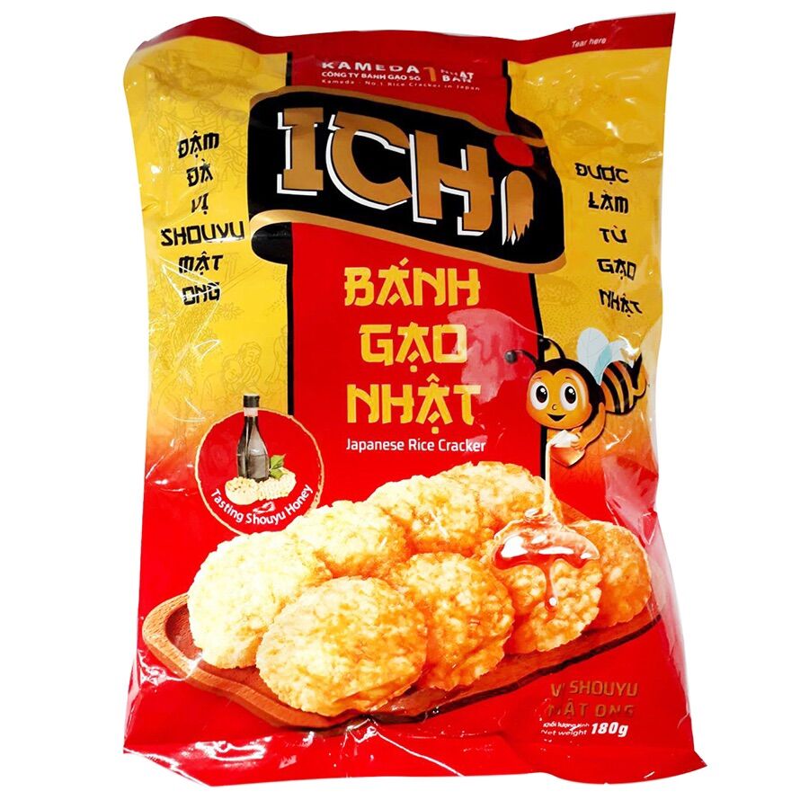 bánh gạo ichi Nhật gói 100g (180g), Bánh gạo Nhật, tạp hoá Hiền Trang